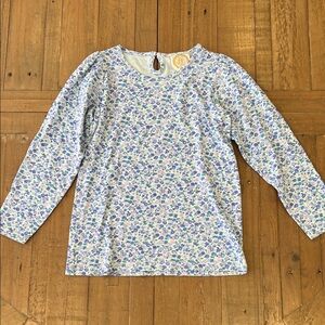 The Beaufort bonnet company blue floral long sleeve tee shirt girls 12